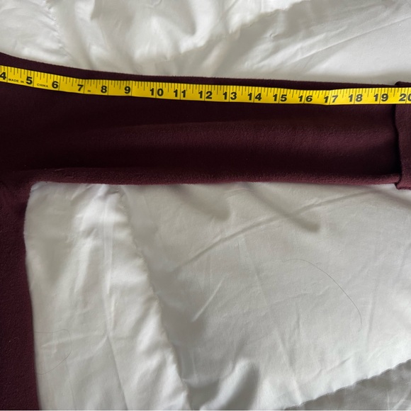 LOFT Deep Burgundy Button-up Cropped Cardigan Sweater Jacket Size Medium - Picture 7 of 7
